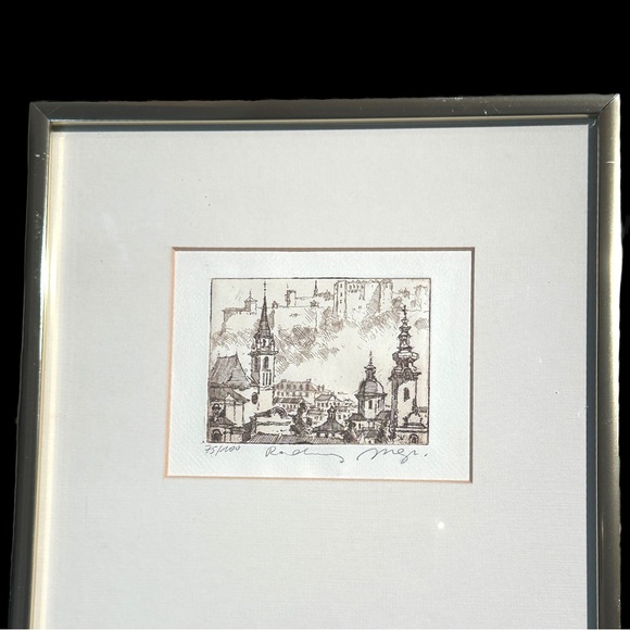 SET OF 2 BEAUTIFUL MINIATURE FRAMED ETCHINGS - Picture 15 of 15